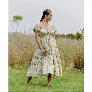 DANIELLE BERNSTEIN Multicolor Floral Midi Dress